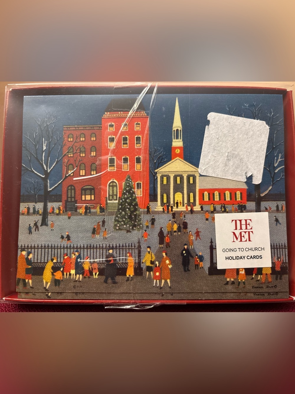 Metropolitan Museum of Art 15 Christmas Cards & Envelopes Going to Church. NIB.